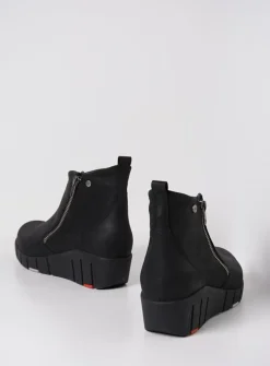 Wolky Phoenix HV - zwart nubuck<DAMES Herfst/Winter|Enkellaarsjes