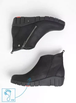 Wolky Phoenix HV - zwart nubuck<DAMES Herfst/Winter|Enkellaarsjes