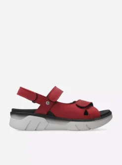 Wolky Rapid - rood nubuck<DAMES Sneakers
