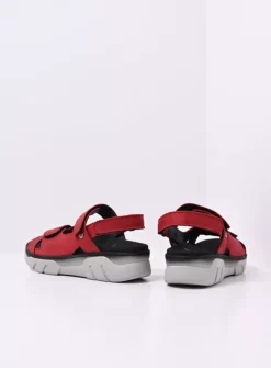 Wolky Rapid - rood nubuck<DAMES Sneakers
