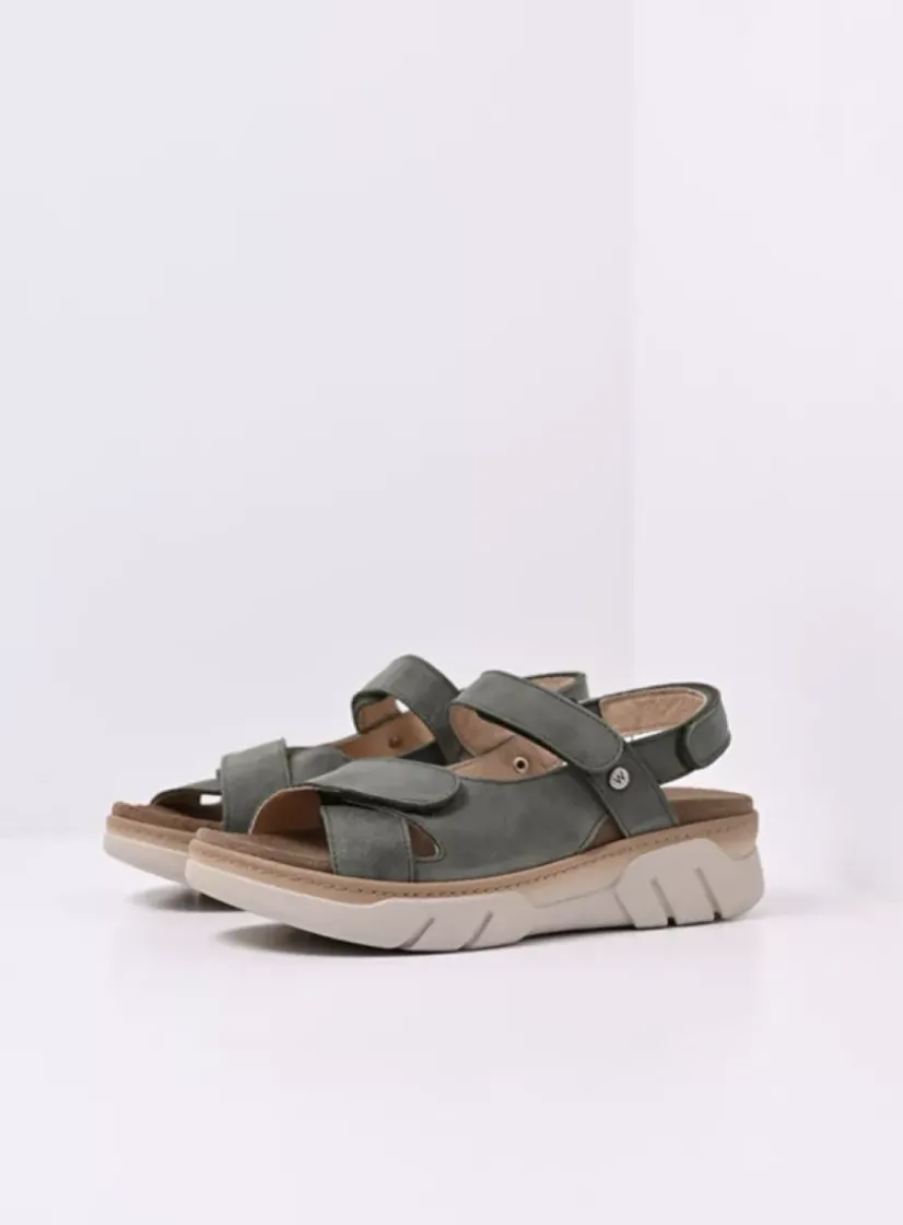 Wolky Rapid - saliegroen nubuck<DAMES Sneakers