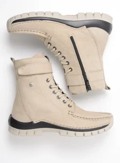 Wolky Reach - safari nubuck<DAMES Hoge Veterschoenen|Veterlaarzen