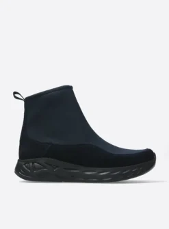 Wolky Rebound S2F - blauw stretch suede<DAMES Wandelschoenen|Sneakers
