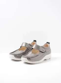 Wolky Roll Combi - antraciet leer<DAMES Herfst/Winter|Bandschoenen