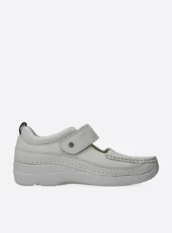 Wolky Roll Combi - creme wit leer<DAMES Herfst/Winter|Bandschoenen