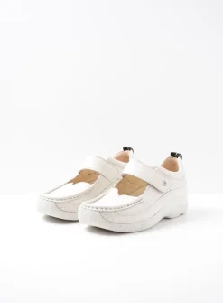 Wolky Roll Combi - creme wit leer<DAMES Herfst/Winter|Bandschoenen