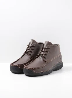 Wolky Roll Moc Men - bruin leer<Heren Veterschoenen Heren|Comfortschoenen Heren