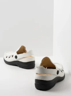 Wolky Roll Multi - wit leer<DAMES Slippers|Klompen