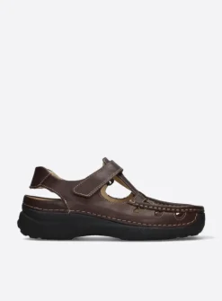 Wolky Roll Sandal Men - bruin leer<Heren Sandalen Voor Heren|Comfortschoenen Heren