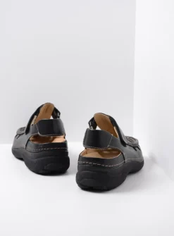 Wolky Roll Sandal Men - zwart leer<Heren Comfortschoenen Heren|Sandalen Voor Heren