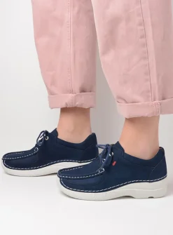 Wolky Roll Shoe - denim nubuck<DAMES Lage Veterschoenen