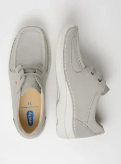 Wolky Roll Shoe - lichtgrijs nubuck<DAMES Lage Veterschoenen