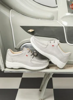 Wolky Roll Shoe - lichtgrijs nubuck<DAMES Lage Veterschoenen