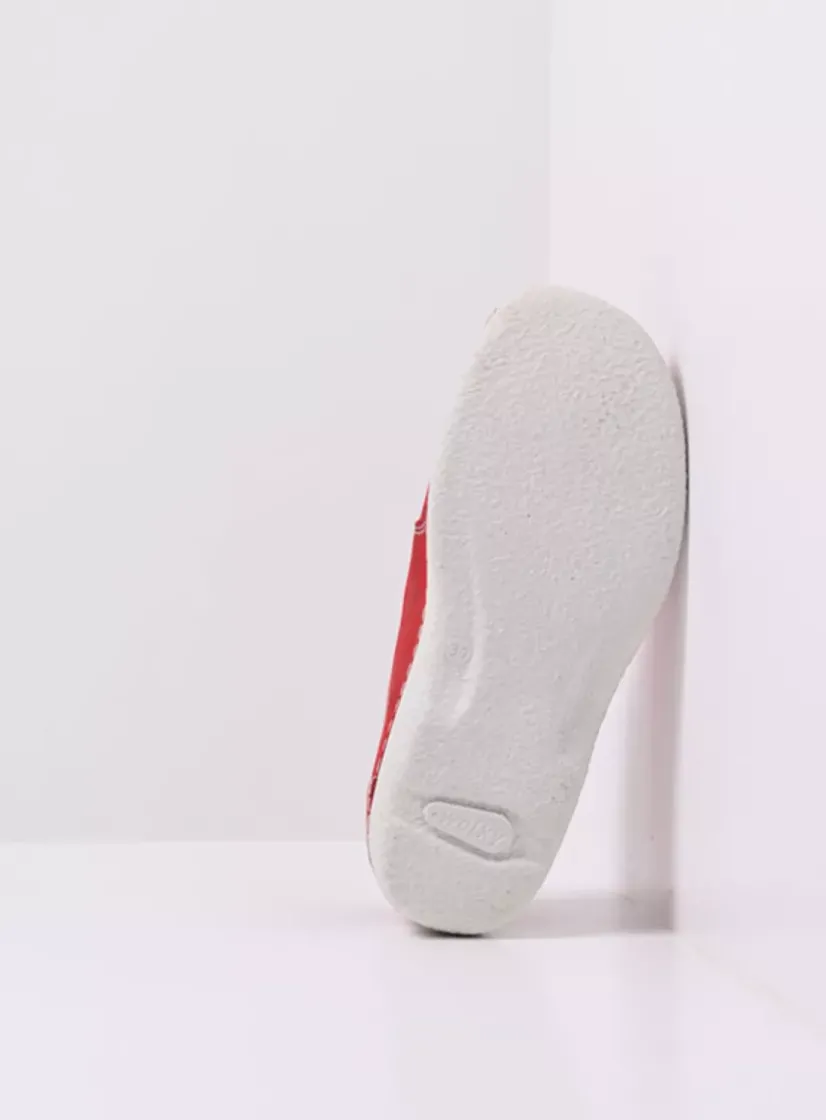 Wolky Roll Shoe - rood effectleer<DAMES Lage Veterschoenen
