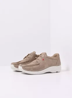 Wolky Roll Shoe - safari effectleer<DAMES Lage Veterschoenen