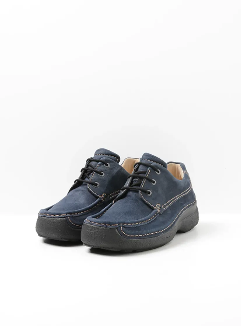 Wolky Roll Shoe Men - blauw nubuck<Heren Veterschoenen Heren|Comfortschoenen Heren