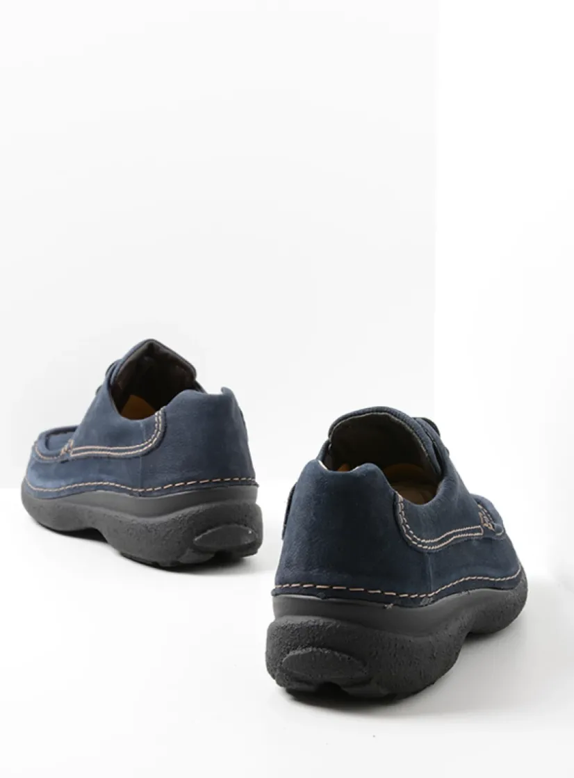 Wolky Roll Shoe Men - blauw nubuck<Heren Veterschoenen Heren|Comfortschoenen Heren