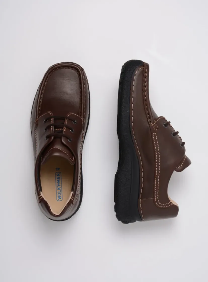 Wolky Roll Shoe Men - bruin leer<Heren Veterschoenen Heren|Comfortschoenen Heren