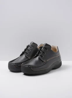 Wolky Roll Shoe Men - zwart leer<Heren Veterschoenen Heren|Comfortschoenen Heren