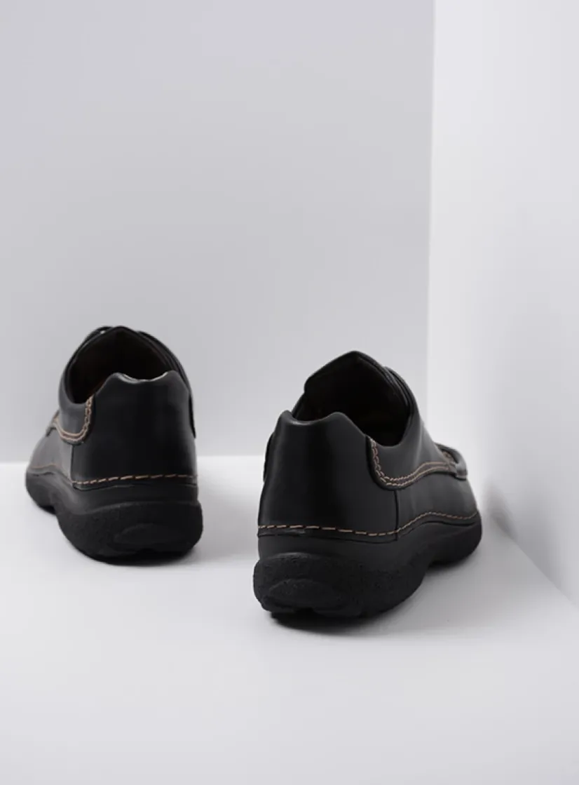 Wolky Roll Shoe Men - zwart leer<Heren Veterschoenen Heren|Comfortschoenen Heren