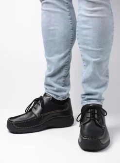 Wolky Roll Shoe Men - zwart leer<Heren Veterschoenen Heren|Comfortschoenen Heren
