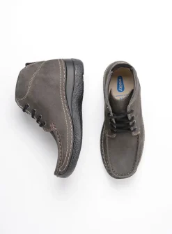 Wolky Roll Shoot - asfalt nubuck<DAMES Hoge Veterschoenen|Herfst/Winter