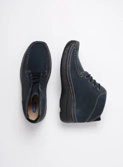 Wolky Roll Shoot - blauw nubuck<DAMES Hoge Veterschoenen|Herfst/Winter