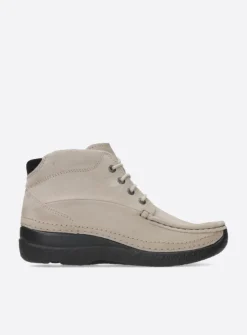 Wolky Roll Shoot - safari nubuck<DAMES Hoge Veterschoenen|Herfst/Winter