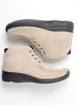 Wolky Roll Shoot - safari nubuck<DAMES Hoge Veterschoenen|Herfst/Winter