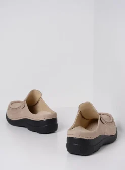 Wolky Roll Slide - safari nubuck<DAMES Slippers|Klompen