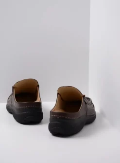 Wolky Roll Slide men - bruin leer<Heren Slippers Heren|Comfortschoenen Heren