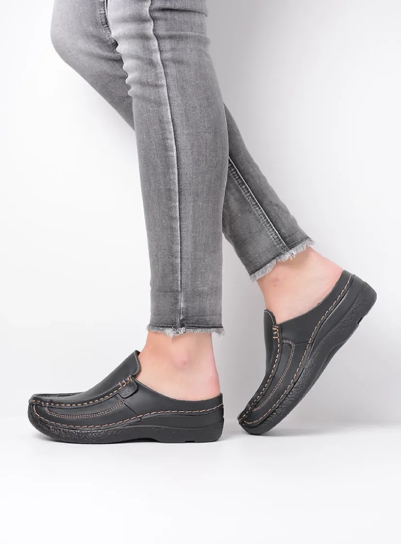 Wolky Roll Slide Vegan -<DAMES Slippers|Klompen