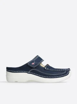 Wolky Roll Slipper - denim nubuck<DAMES Slippers|Klompen