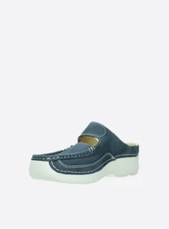 Wolky Roll Slipper - denim nubuck<DAMES Slippers|Klompen