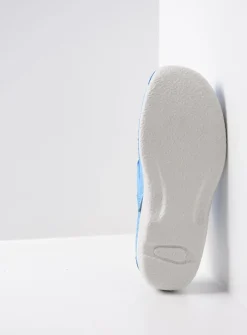 Wolky Roll Slipper - hemelsblauw nubuck<DAMES Slippers|Klompen