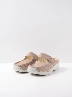 Wolky Roll Slipper - safari nubuck<DAMES Slippers|Klompen