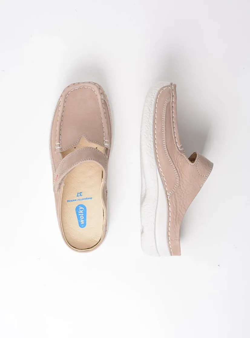 Wolky Roll Slipper - safari nubuck<DAMES Slippers|Klompen