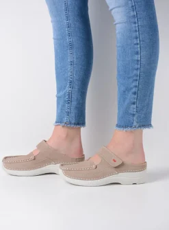 Wolky Roll Slipper - safari nubuck<DAMES Slippers|Klompen