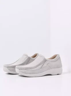 Wolky Roll Sneaker - gebroken wit effectleer<DAMES Instappers
