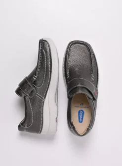 Wolky Roll Strap - antraciet leer<DAMES Instappers|Herfst/Winter