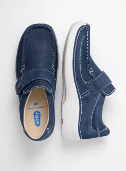 Wolky Roll Strap - denim nubuck<DAMES Instappers|Herfst/Winter