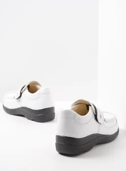Wolky Roll Strap - wit leer<DAMES Instappers|Herfst/Winter