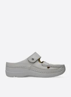 Wolky Roll Talaria - creme wit leer<DAMES Slippers|Klompen