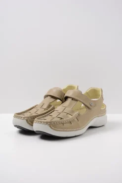 Wolky Rolling Sun - beige leer<DAMES Sandalen