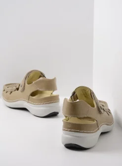Wolky Rolling Sun - beige leer<DAMES Sandalen
