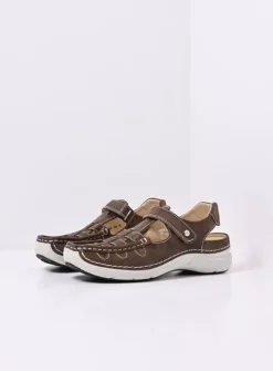 Wolky Rolling Sun - cederbruin effectleer<DAMES Sandalen