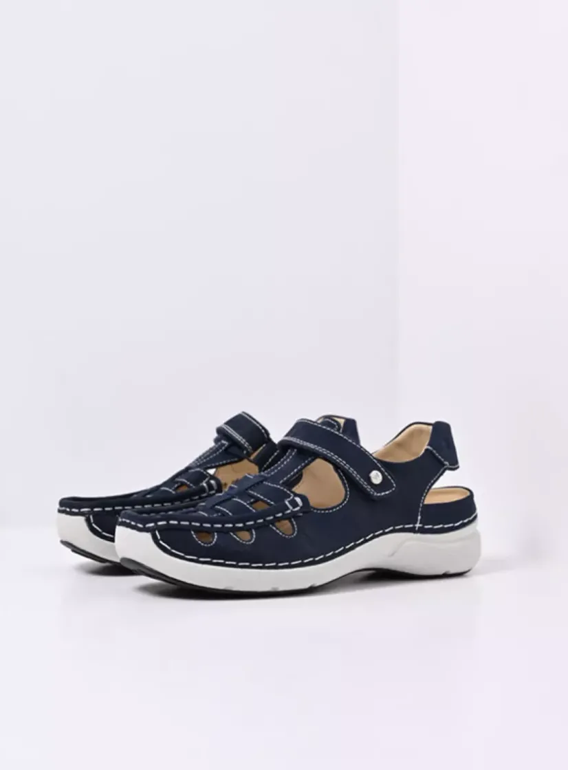 Wolky Rolling Sun - denim effectleer<DAMES Sandalen