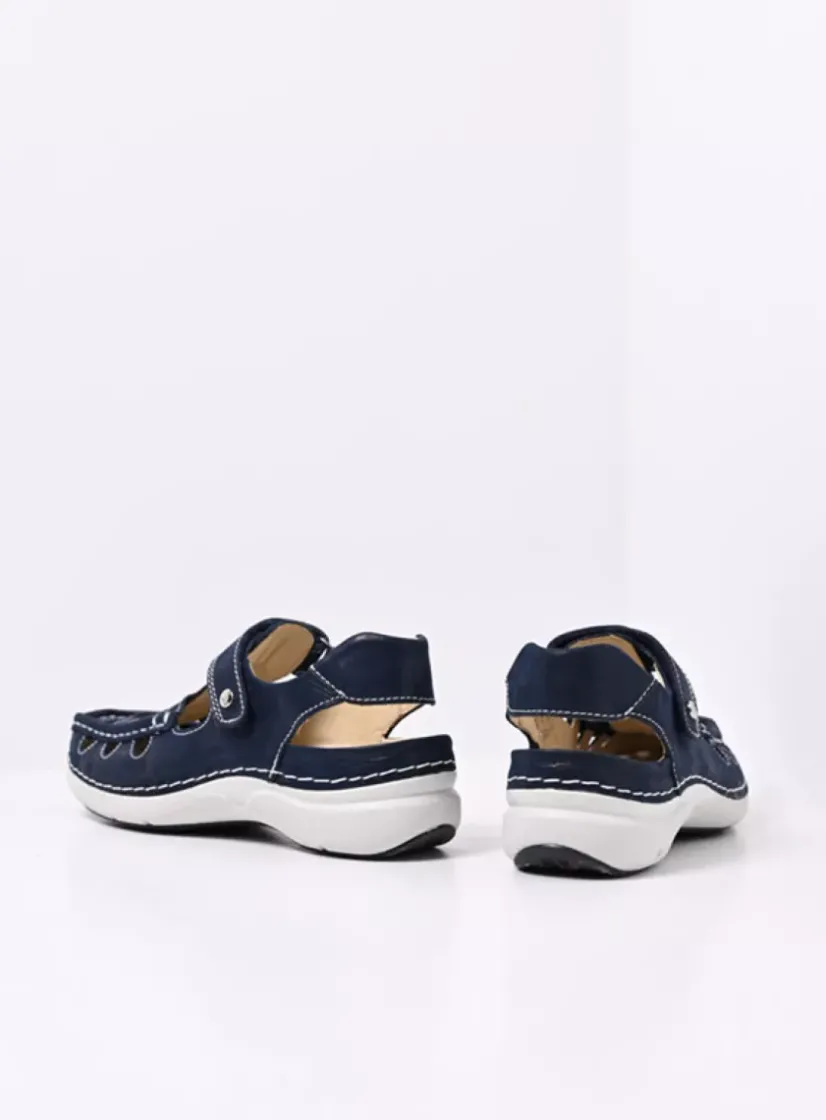 Wolky Rolling Sun - denim effectleer<DAMES Sandalen
