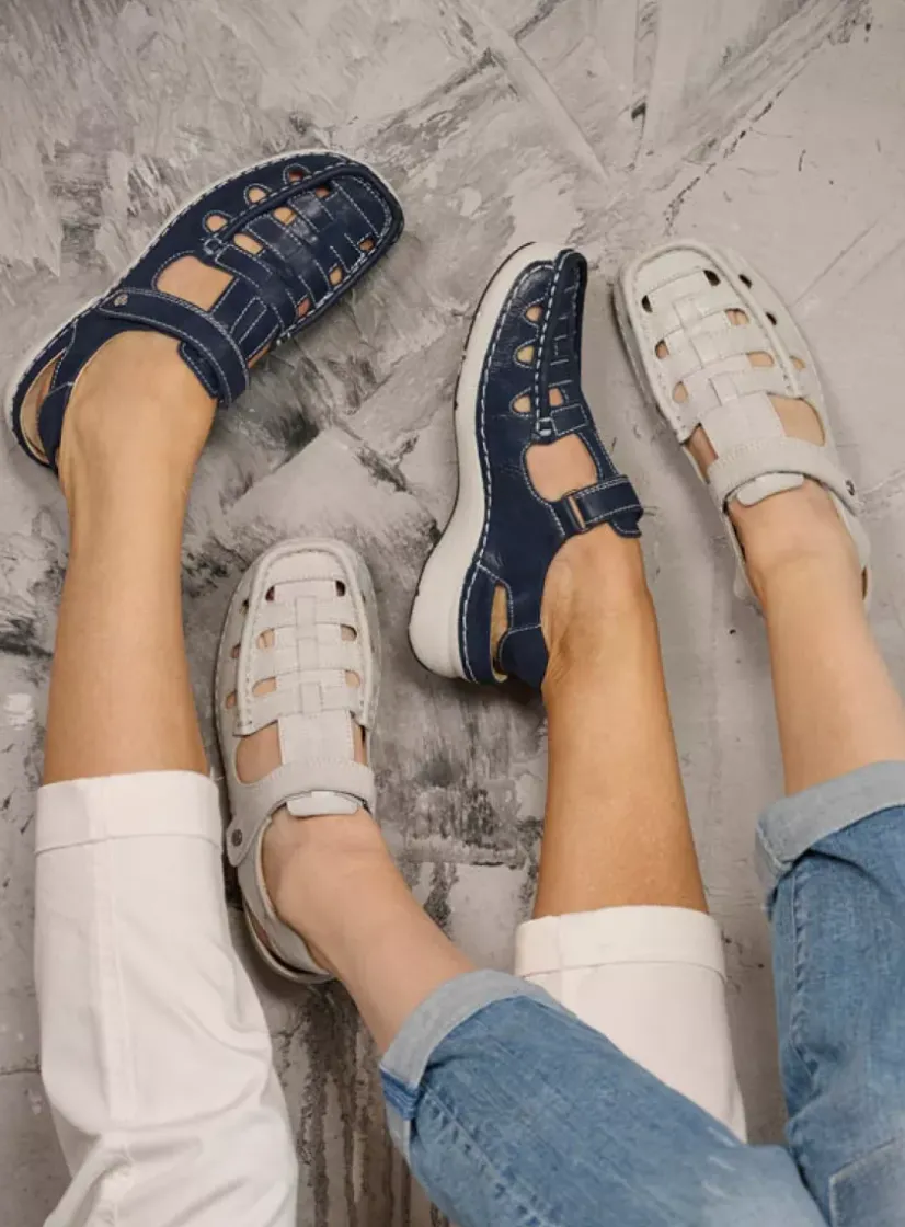 Wolky Rolling Sun - denim effectleer<DAMES Sandalen