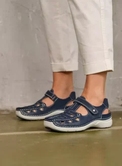 Wolky Rolling Sun - denim effectleer<DAMES Sandalen